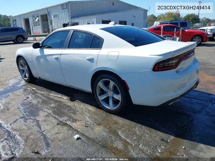 2016 DODGE CHARGER VIN 2C3CDXCTXGH241414 — фото 3