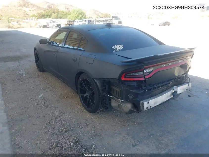 2016 DODGE CHARGER VIN 2C3CDXHG9GH303574 — фото 3