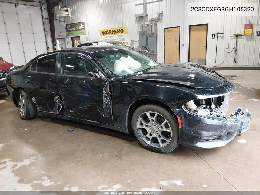 DODGE CHARGER 2016, VIN 2C3CDXFG3GH105320