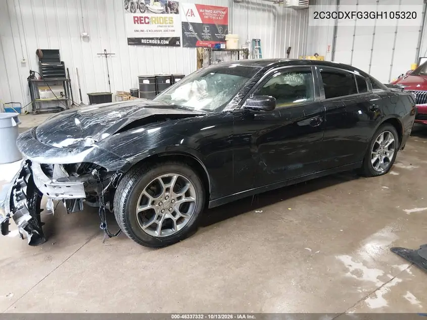 2016 DODGE CHARGER VIN 2C3CDXFG3GH105320 — фото 2