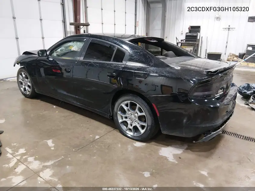 2016 DODGE CHARGER VIN 2C3CDXFG3GH105320 — фото 3