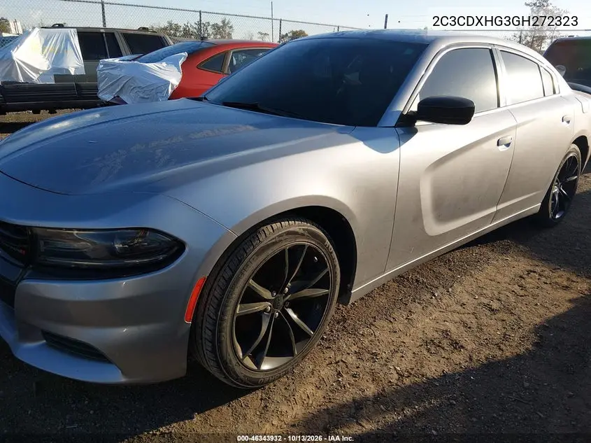 2016 DODGE CHARGER VIN 2C3CDXHG3GH272323 — фото 2
