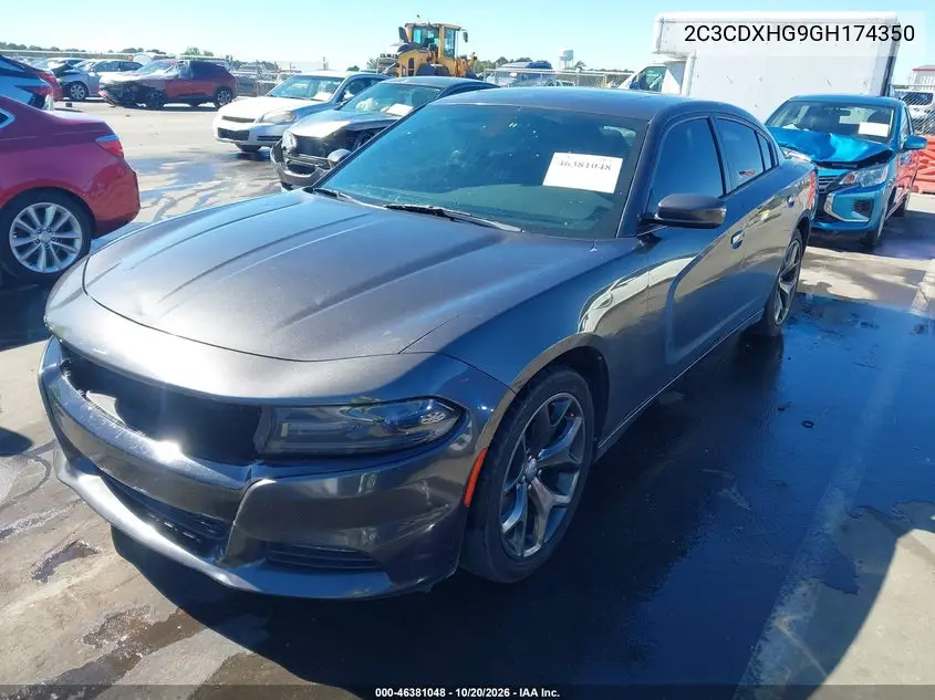 2016 DODGE CHARGER VIN 2C3CDXHG9GH174350 — фото 2