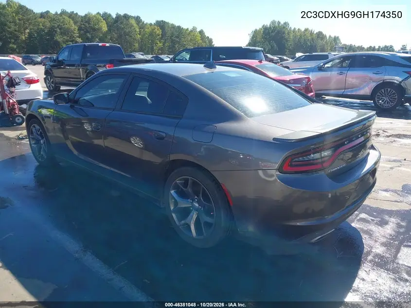 2016 DODGE CHARGER VIN 2C3CDXHG9GH174350 — фото 3