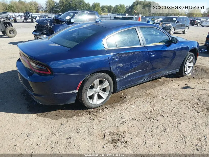 2016 DODGE CHARGER VIN 2C3CDXHGXGH154351 — фото 4
