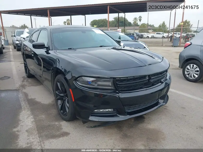 DODGE CHARGER 2016, VIN 2C3CDXHG0GH241675