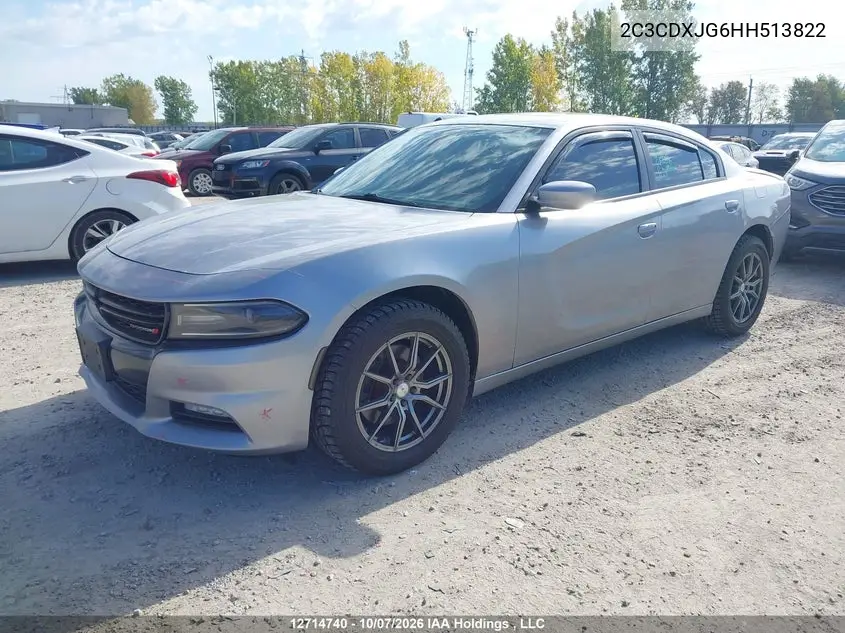 2017 DODGE CHARGER VIN 2C3CDXJG6HH513822 — фото 2