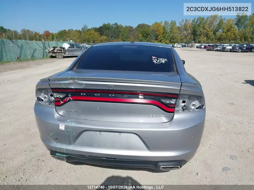 2017 DODGE CHARGER VIN 2C3CDXJG6HH513822 — фото 6
