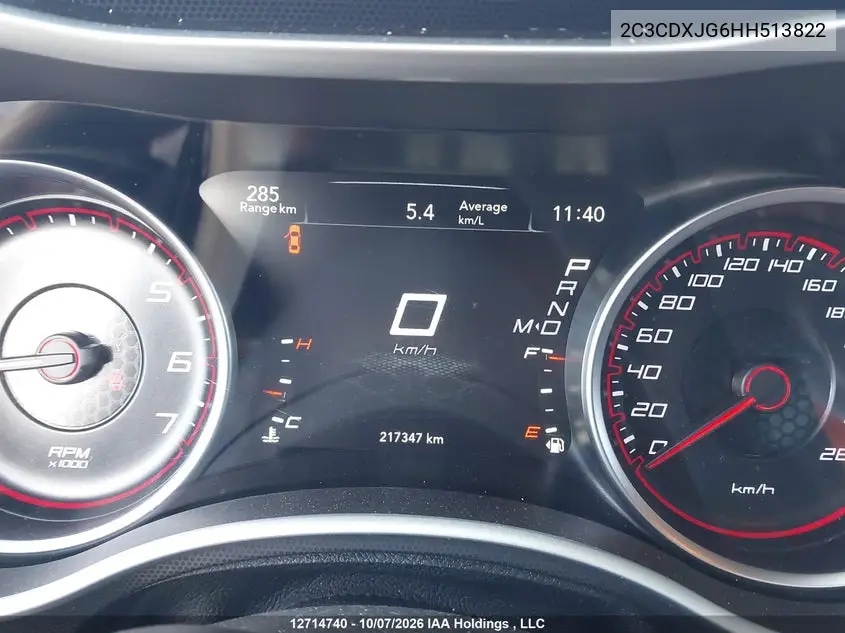 2017 DODGE CHARGER VIN 2C3CDXJG6HH513822 — фото 7