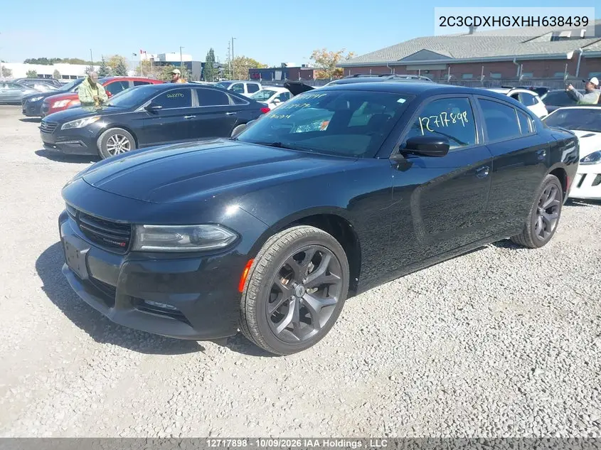 2017 DODGE CHARGER VIN 2C3CDXHGXHH638439 — фото 2