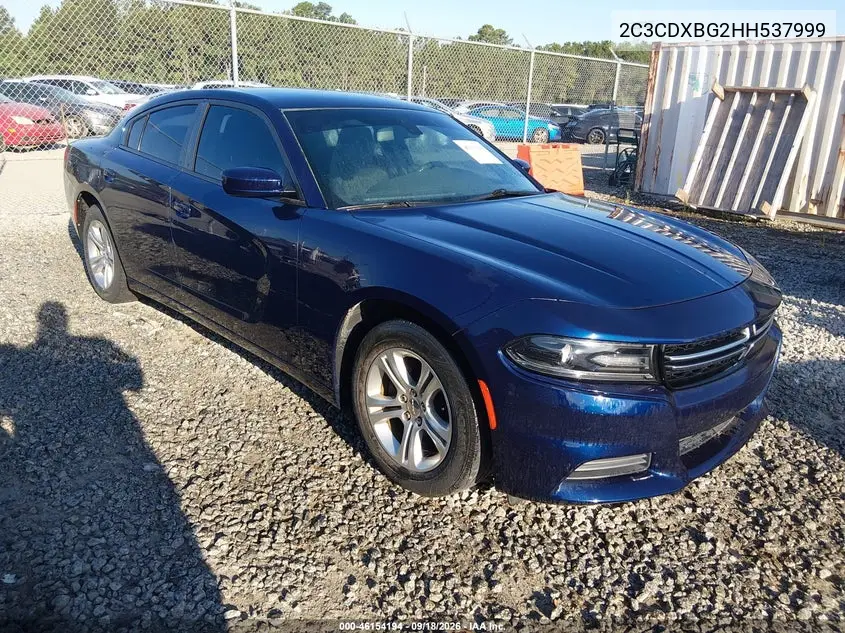 DODGE CHARGER 2017, VIN 2C3CDXBG2HH537999