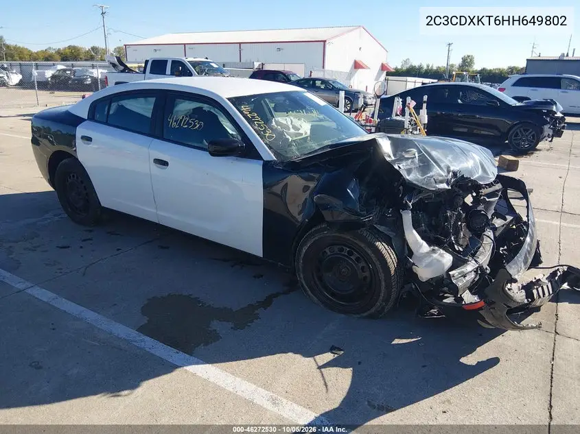 DODGE CHARGER 2017, VIN 2C3CDXKT6HH649802