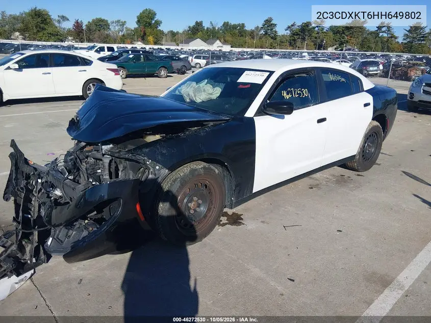 2017 DODGE CHARGER VIN 2C3CDXKT6HH649802 — фото 2