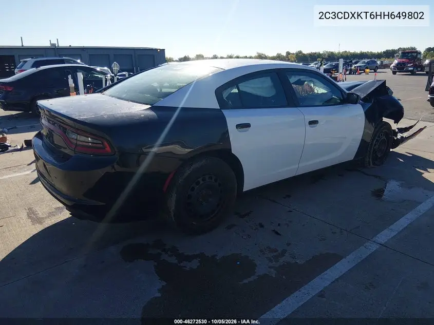 2017 DODGE CHARGER VIN 2C3CDXKT6HH649802 — фото 4