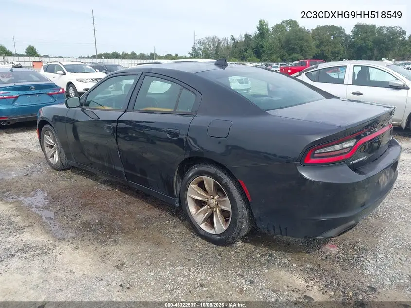 2017 DODGE CHARGER VIN 2C3CDXHG9HH518549 — фото 3