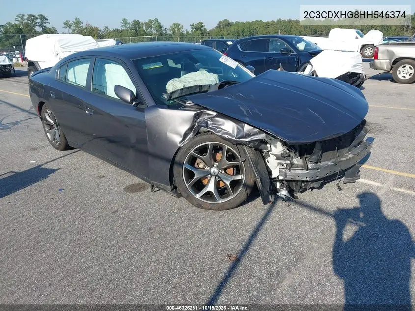 DODGE CHARGER 2017, VIN 2C3CDXHG8HH546374