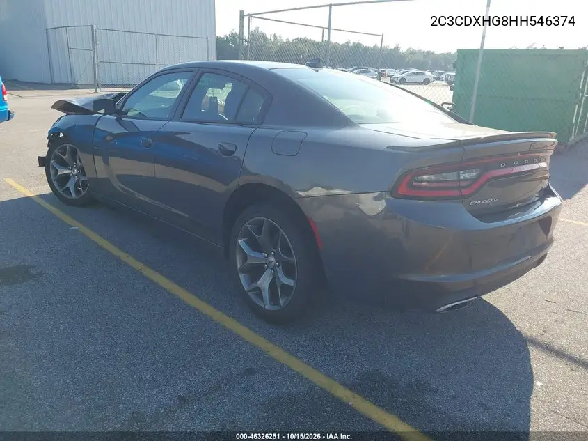 2017 DODGE CHARGER VIN 2C3CDXHG8HH546374 — фото 3