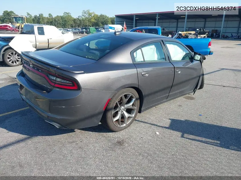 2017 DODGE CHARGER VIN 2C3CDXHG8HH546374 — фото 4