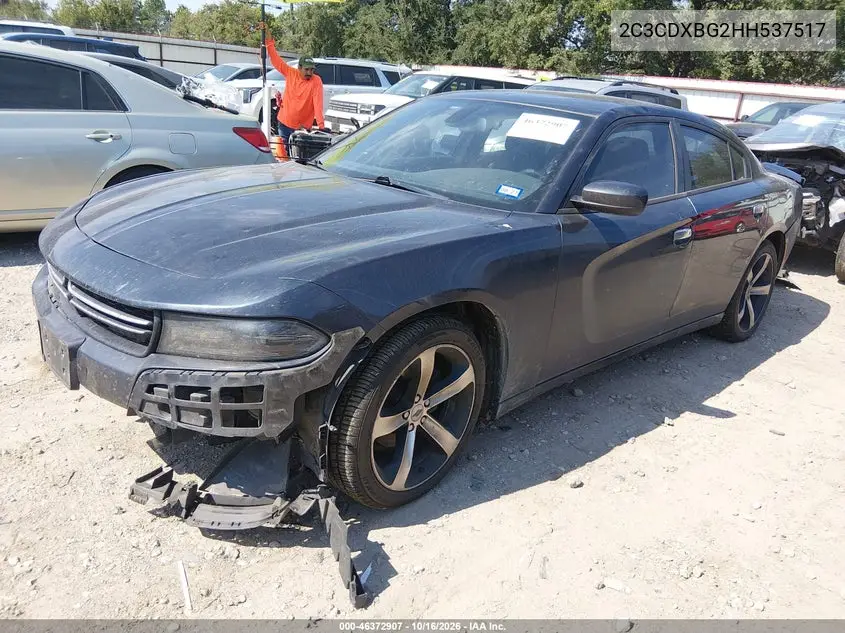 2017 DODGE CHARGER VIN 2C3CDXBG2HH537517 — фото 2