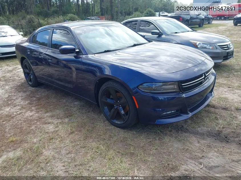 DODGE CHARGER 2017, VIN 2C3CDXHG0HH547891