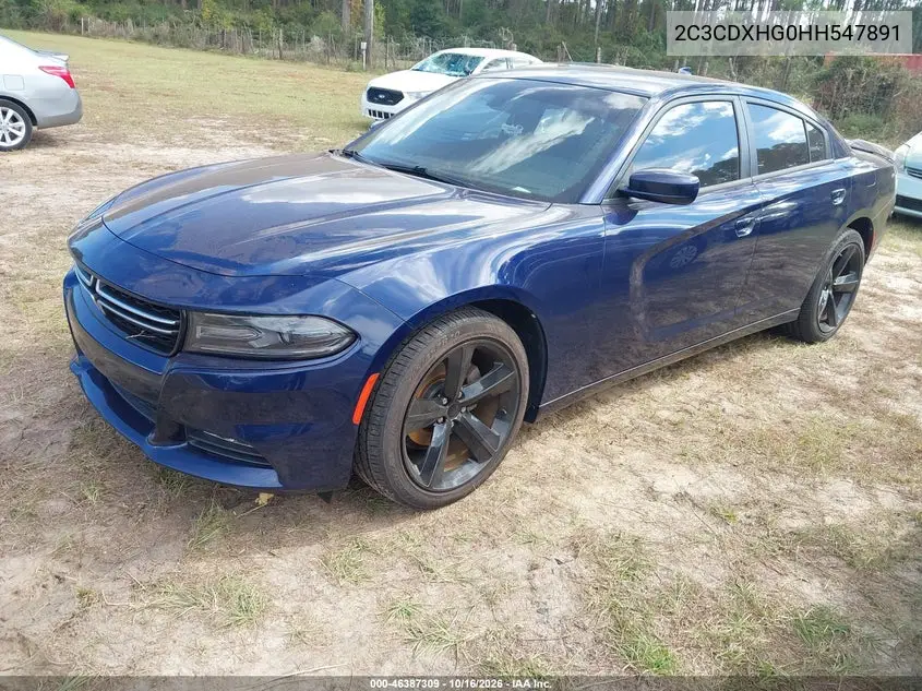 2017 DODGE CHARGER VIN 2C3CDXHG0HH547891 — фото 2