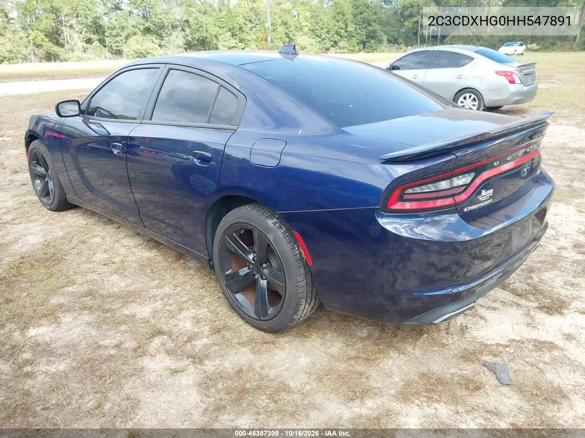 2017 DODGE CHARGER VIN 2C3CDXHG0HH547891 — фото 3