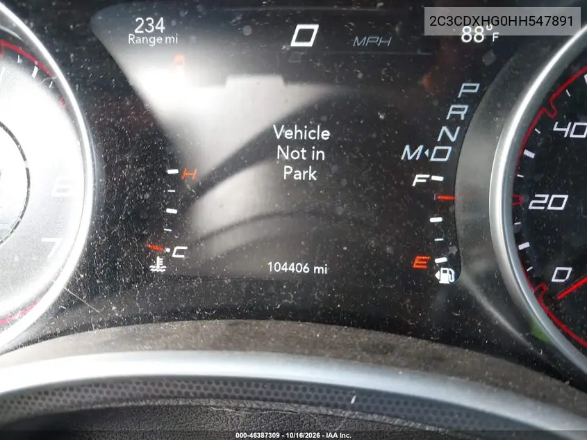 2017 DODGE CHARGER VIN 2C3CDXHG0HH547891 — фото 7