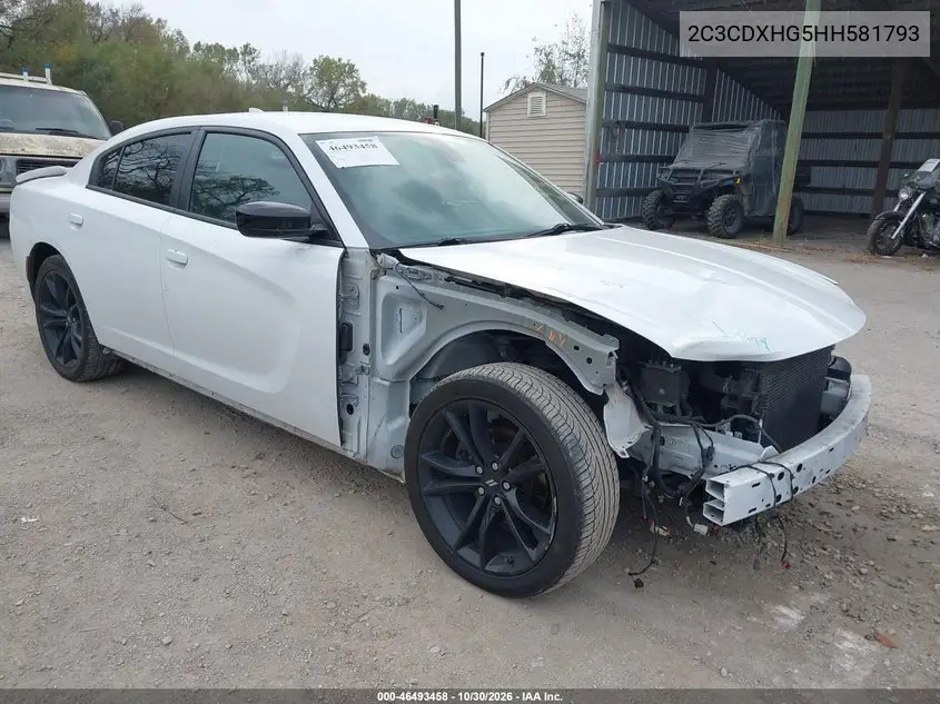 DODGE CHARGER 2017, VIN 2C3CDXHG5HH581793