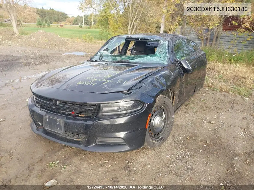 2018 DODGE CHARGER VIN 2C3CDXKT6JH330180 — фото 2
