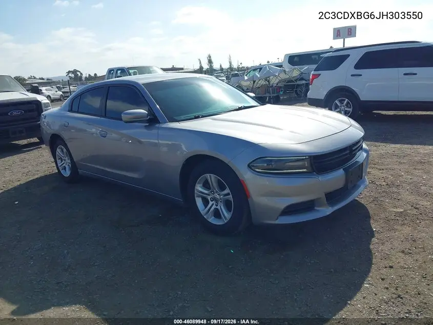 DODGE CHARGER 2018, VIN 2C3CDXBG6JH303550