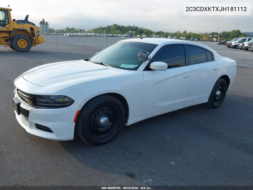 2018 DODGE CHARGER VIN 2C3CDXKTXJH181112 — фото 2
