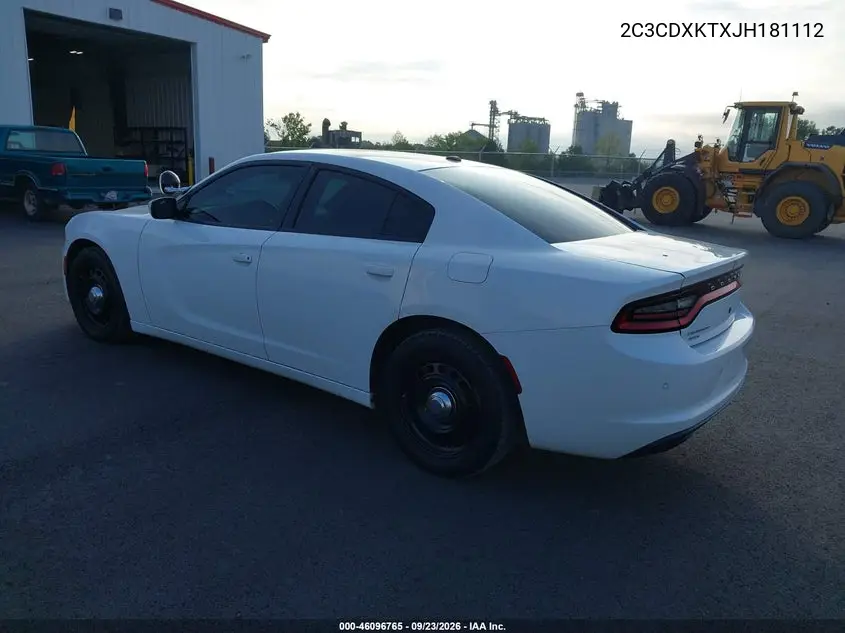 2018 DODGE CHARGER VIN 2C3CDXKTXJH181112 — фото 3