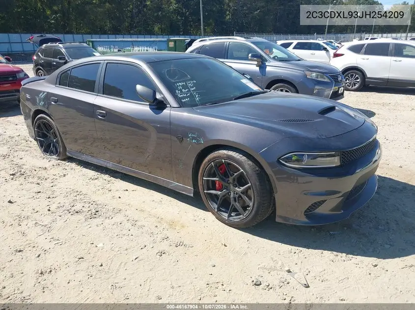 DODGE CHARGER 2018, VIN 2C3CDXL93JH254209