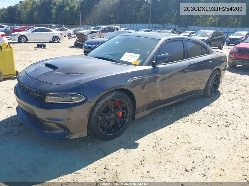 2018 DODGE CHARGER VIN 2C3CDXL93JH254209 — фото 2