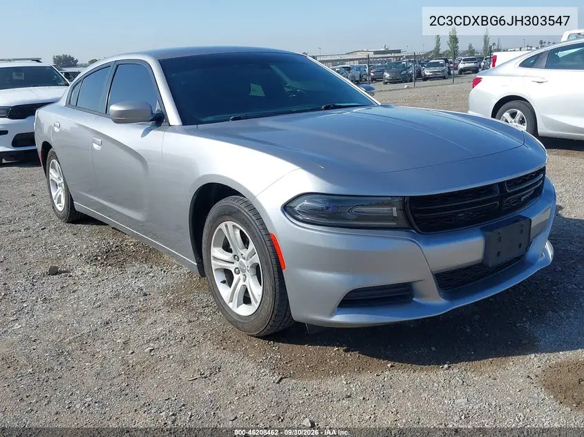 DODGE CHARGER 2018, VIN 2C3CDXBG6JH303547