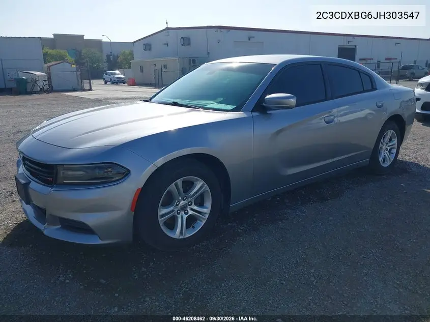 2018 DODGE CHARGER VIN 2C3CDXBG6JH303547 — фото 2