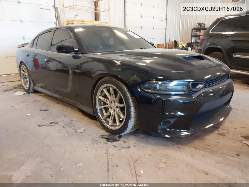 DODGE CHARGER 2018, VIN 2C3CDXGJ2JH167096