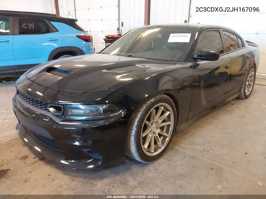 2018 DODGE CHARGER VIN 2C3CDXGJ2JH167096 — фото 2