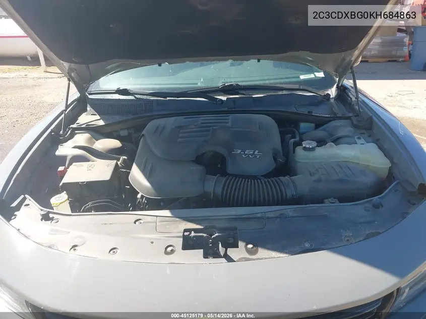 2019 DODGE CHARGER VIN 2C3CDXBG0KH684863 — фото 10