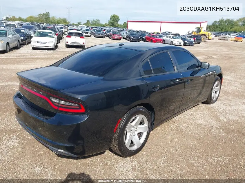 2019 DODGE CHARGER VIN 2C3CDXAG1KH513704 — фото 4