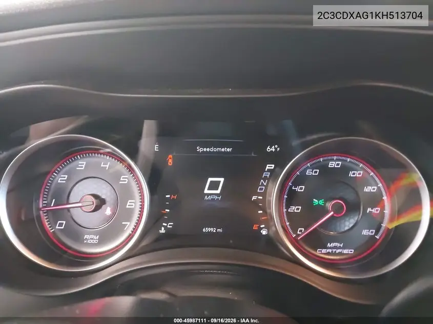 2019 DODGE CHARGER VIN 2C3CDXAG1KH513704 — фото 7