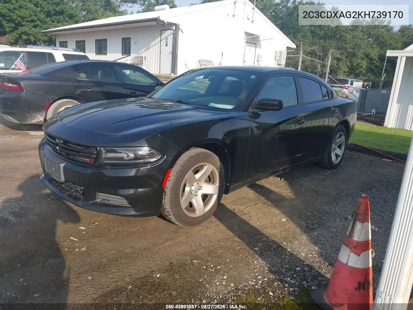 2019 DODGE CHARGER VIN 2C3CDXAG2KH739170 — фото 2