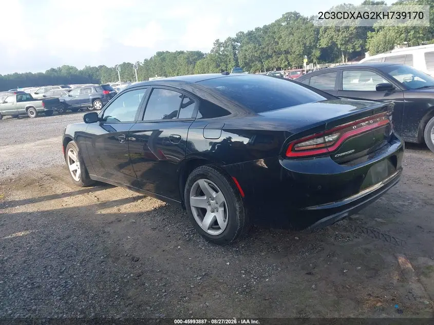 2019 DODGE CHARGER VIN 2C3CDXAG2KH739170 — фото 3