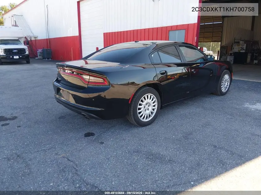 2019 DODGE CHARGER VIN 2C3CDXKT1KH700758 — фото 4