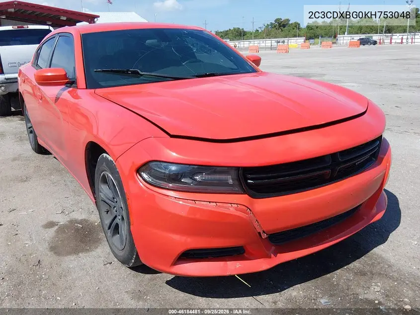 DODGE CHARGER 2019, VIN 2C3CDXBG0KH753048