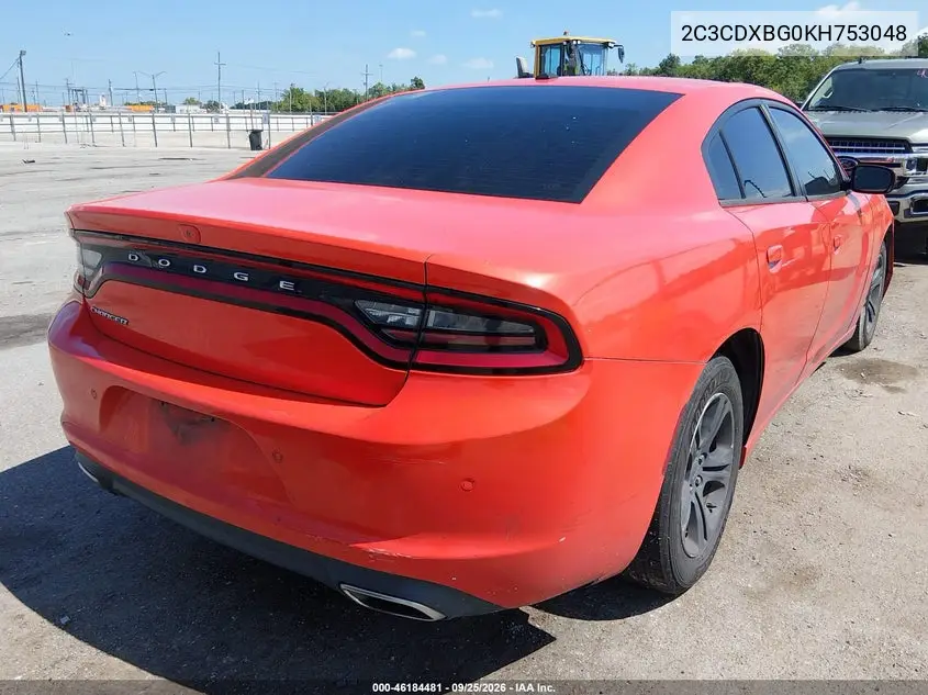2019 DODGE CHARGER VIN 2C3CDXBG0KH753048 — фото 4
