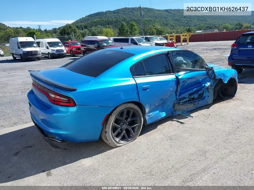 2019 DODGE CHARGER VIN 2C3CDXBG1KH626437 — фото 4