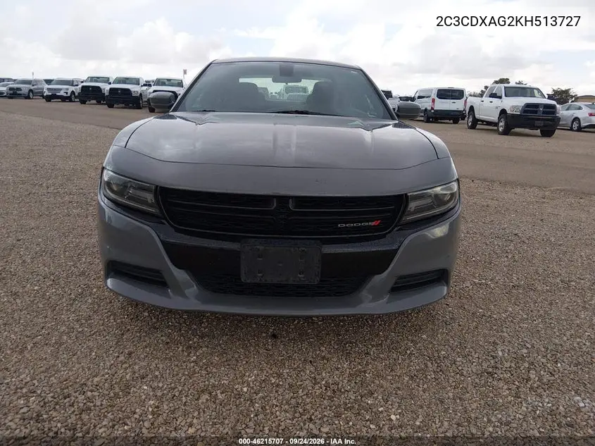 2019 DODGE CHARGER VIN 2C3CDXAG2KH513727 — фото 12