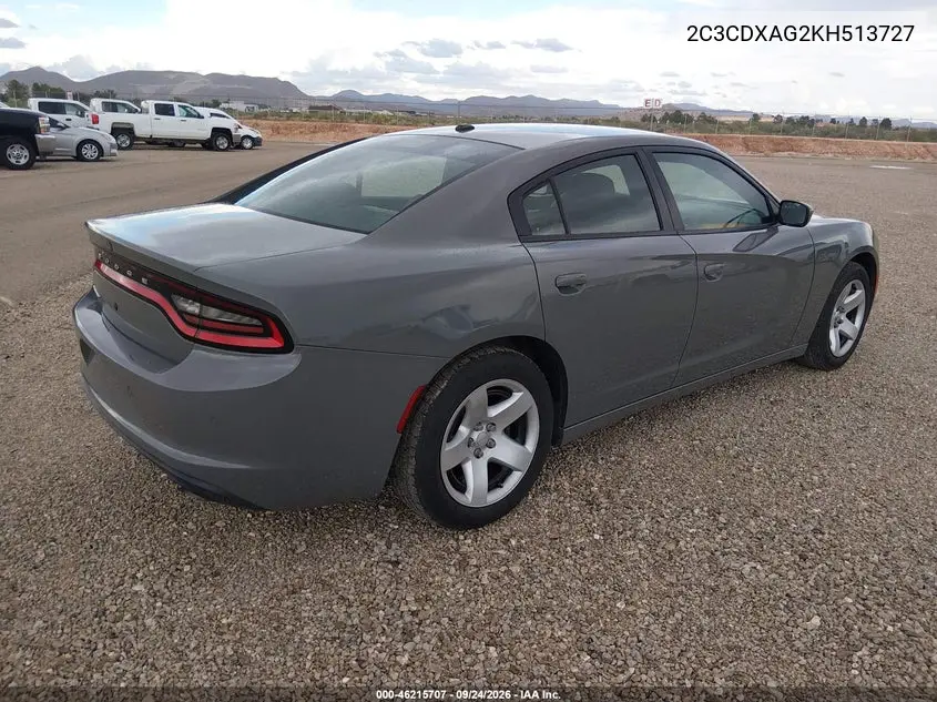 2019 DODGE CHARGER VIN 2C3CDXAG2KH513727 — фото 4