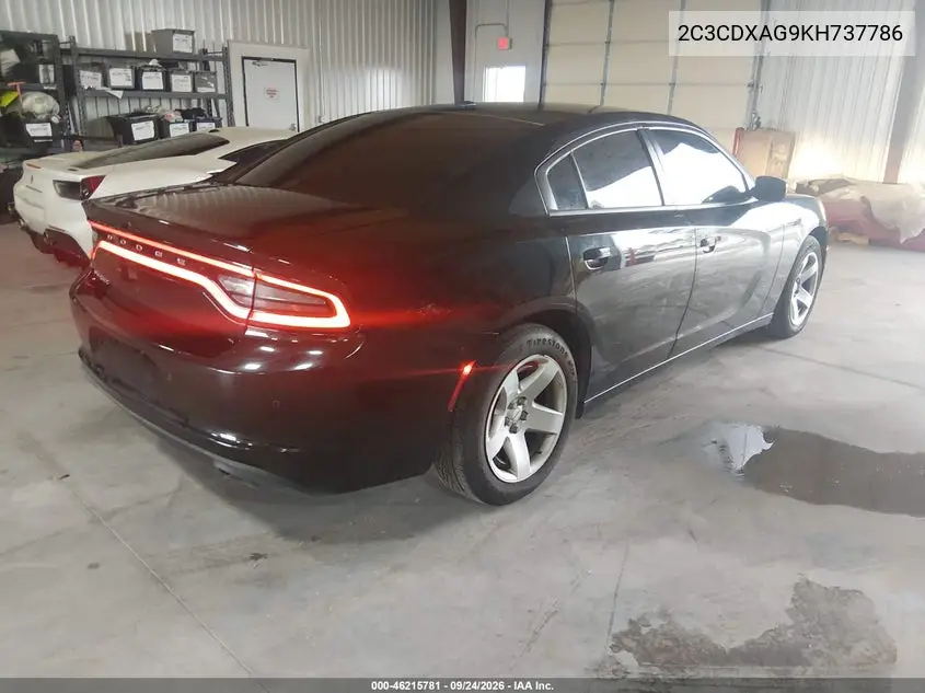 2019 DODGE CHARGER VIN 2C3CDXAG9KH737786 — фото 4